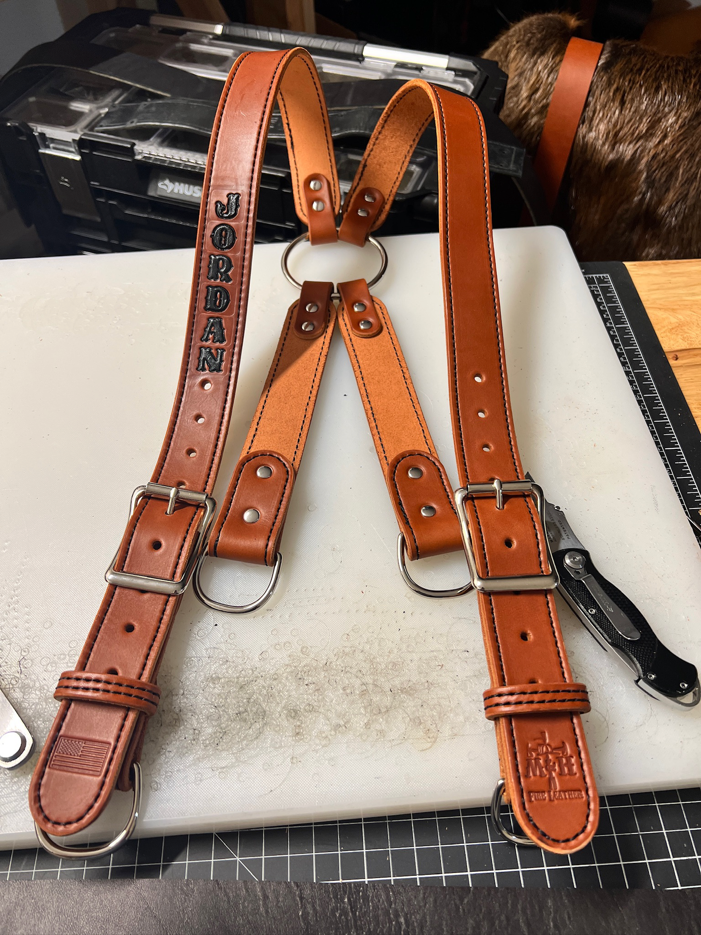 Stitched Bunker Pant Suspenders