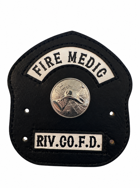 Custom Leather Helmet Front – Phenix First Due